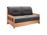 Livetastic , Kieferfarben, Dunkelbraun , Holz , Kiefer , massiv , Uni , 154x88x90 cm , Made in EU , einzeln ausziehbar , Wohnzimmer, Sofas & Couches, Schlafsofas, Schlafsofas