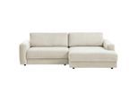 Trendmanufaktur , Creme , Textil , Füllung: Schaumstoff, Silikon , Ottomane rechts, L-Form , 250x176 cm , Made in EU , Sitzqualitäten, seitenverkehrt erhältlich, Rücken echt ,