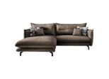 Livetastic , Braun , Textil , Füllung: Schaumstoff,Schaumstoff , L-Form , 255x180 cm , Made in Europe , Rücken echt, Armteil links, Armteil rechts , Wohnzimmer, Sofas & Couches, Wohnlandschaften, Ecksofas