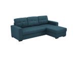 Livetastic , Petrol , Textil , 240x160 cm , Made in EU , Wohnzimmer, Sofas & Couches, Schlafsofas, Schlafsofas