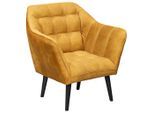 Mid.you , Gelb , Textil, Holzwerkstoff , 84x87x70 cm ,