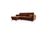 Mid.you , Terracotta , Textil , Eiche , Uni , Füllung: Schaumstoffflocken,Schaumstoffflocken , Ottomane links, L-Form , 235x157 cm , Made in EU, Oeko-Tex® Standard 100 , Liegefunktion, Rücken echt , Wohnzimmer, Sofas & Couches, Wohnlandschaften, Ecksofas
