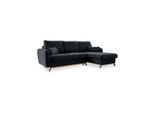 Mid.you , Dunkelgrau , Textil , Eiche , Uni , Füllung: Schaumstoffflocken,Schaumstoffflocken , Ottomane rechts, L-Form , 235x157 cm , Made in EU, Oeko-Tex® Standard 100 , Liegefunktion, Rücken echt ,