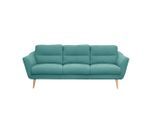 Livetastic , Türkis , Textil , Buche , 209x87x88 cm , Made in EU , Rücken echt ,