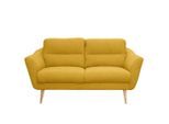 Livetastic , Gelb , Textil , Buche , 158x87x88 cm , Made in EU , Wohnzimmer, Sofas & Couches, Sofas, 2er Sofas