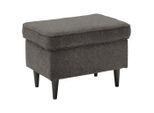 Mid.you , Dunkelbraun , Textil , Buche , massiv , rechteckig , 63x43x42 cm , Made in EU ,