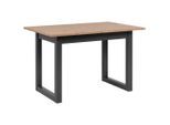 P & B , Anthrazit, Eiche Artisan , Holzwerkstoff , rechteckig , 80x75x120 cm , ausziehbar ,