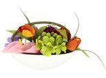 Gestecke OTTO HOME "Tulpe, Calla, Hortensie, Gerbera", bunt, B:23cm H:16cm L:10cm, Kunstpflanzen, In Schale, Kunstblume, Seidenblume