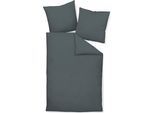 Bettwäsche JANINE "Colors", titan, B/L: 140cm x 200cm, 1 Stk., 1 Stk., Mako-Satin, B/L: 90cm x 70cm, 2, Mako-Satin, Obermaterial: 100% Baumwolle, Bettwäsche, Bettwäsche, feinfädige uni Bettwäsche für alle Jahreszeiten, Markenreißverschluss
