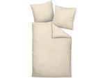 Bettwäsche JANINE "Colors", creme, B/L: 140cm x 200cm, 1 Stk., 1 Stk., Mako-Satin, B/L: 90cm x 70cm, 2, Mako-Satin, Obermaterial: 100% Baumwolle, Bettwäsche, Bettwäsche, feinfädige uni Bettwäsche für alle Jahreszeiten, Markenreißverschluss