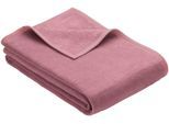 Wohndecke IBENA "Luxus", rosa (altrosa), B:100cm L:150cm, Baumwolle, Polyacryl, Polyester, Wohndecken, Wohndecke, verschiedene Größen, uni, Kuscheldecke, Premium, made in Europe