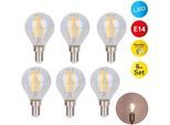 NÄVE LED-Leuchtmittel "Daffy", Energieeffizienz: F (A-G), weiß, Ø:4,5cm, Leuchtmittel, 6er Set, dimmbar, 2700 Kelvin