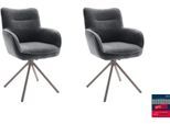 4-Fußstuhl MCA FURNITURE, anthrazit, taupe, anthrazit, B:61cm H:91cm T:64cm, Polyester, Stühle, 180 drehbar, Taschenfederkern