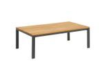 Ambia Garden Loungetisch , Anthrazit, Naturfarben , Holz, Metall , Eukalyptusholz , massiv , rechteckig , eckig , 65x40x120 cm , Gartenmöbel, Gartentische, Loungetische