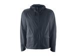 Regenjacke GONSO "Essential Rain Jacket", Herren, Gr. XL, grau (nachtblau), 100% Polyester, Jacken Regenjacke, Unisex wasserdichte Fahrradjacke, leichte Packaway Radjacke, Loose Fit