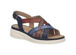 Sandale JOSEF SEIBEL "Sevran 07, slate blue-multi", Damen, Gr. 41, blau (slate blau, multi), Obermaterial: 100% Rindsleder Leather cow., Schuhe Sandale