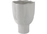 Dekovase AM DESIGN "Blüte, Tischvase aus Keramik, Höhe ca. 35 cm", weiß, B:23cm H:35cm T:24cm, Keramik, Vasen, Dekovase, Keramikvase, Dekoobjekt, Blumenvase