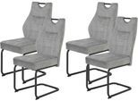 HELA "Linda S Schwingstuhl" (Set) 4 Stk.mit Taschenfederkern Sitz, mit 140KG belastbar, Freischwinger