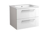 Waschtisch WELLTIME "Joy, Waschbeckenunterschrank inkl.Waschbecken, Badmöbel", weiß, B:61cm H:50cm T:46cm, Waschtische, Waschtisch, Breite 81 cm, mit Soft-Close-Funktion, FSC-zertifiziert