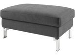 Polsterhocker 3C CANDY "Lecce", grau (steel), B:90cm H:45cm T:60cm, 100% Polyester, Hocker, Polsterhocker, Passend zur Serie Lecce