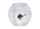 Dekovase OSTSEE-SCHMUCK "- Erika - Glas - Bernstein" Gr. 12, weiß (12 cm), Blacklist, Vasen, Dekovase