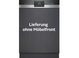 SIEMENS teilintegrierbarer Geschirrspüler "SN53ES22AE", Energieeffizienz: A, silber (gebürsteter stahl), B:59,8cm H:81,5cm T:57,3cm, Geschirrspüler, Automatische Türöffnung für mehr Effizienz, flexible Körbe, teilintegrierbarer Geschirrspüler