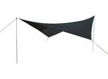 Sonnensegel EXPLORER "Sonnensegel 3x4m rechteckig wasserabweisend mit Stangen", grau (anthrazit), Sonnensegel, B/T: 400cm x 300cm, Polyester, Sonnensegel, nach Standard 801 in beige, grün oder grau für Balkon Garten Terrasse, B:400cm H:200cm T:300cm