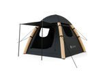 Juskys® Campingzelt EasyFlow L - Dunkelgrau/Khaki, aufblasbares Zelt mit Luftpumpe und Zubehör, inkl. LED-Lampe