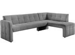 Essbank EXXPO - SOFA FASHION "Barista, bequem und elegant, hohe Bodenfreiheit", grau, B:245cm H:83cm T:159cm, Sitzbänke, Essbank, Eckbank Barista bequem und elegant, hochwertige Detailverarbeitung