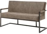 Freischwinger STOLKOM "Linda", grau (taupe, anthrazit, taupe), B:47cm H:92cm T:70cm, Polyester, Stühle, Freischwinger, Federkern im Sitz