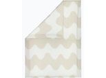 Bettbezug MARIMEKKO "LOKKI", beige, B:140cm L:200cm, Perkal (Bio-Baumwolle), Obermaterial: 100% Baumwolle, Bettbezüge, mit Wellenmuster