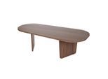 Mid.you Couchtisch, Walnuss, Holzwerkstoff, Holzoptik, Freiform, 65x40x130 cm, einfacher Aufbau, Wohnzimmer, Wohnzimmertische, Couchtische
