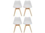 Stuhl-Set Scandi 4er-Set Weiß