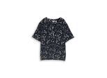 TOM TAILOR Damen Bluse mit Muster, blau, Gepunktet, Gr. 40