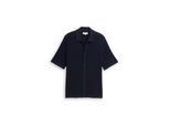 TOM TAILOR Herren Strickjacke mit Polokragen, blau, Uni, Gr. M