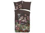 Möbelix , Braun, Dunkelbraun , Textil , Floral , 155x220 cm , atmungsaktiv , Heimtextilien, Schlaftextilien, Bettwäsche, Renforcé Bettwäsche