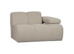 Livetastic , Beige , Textil , 124x74x97 cm , Made in EU , Rücken echt, Armteil links, modular ,