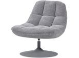 Livetastic , Hellgrau , Textil , 73x81x84 cm , Sitzfläche 360° drehbar , Esszimmer, Esszimmerstühle, Stühle
