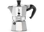 Espressokocher BIALETTI "Moka Express La Mokina", grau (aluminiumfarben), B:12cm H:12cm T:6,5cm, Kaffeemaschinen, Espressokocher, für den Espressoschluck zwischendurch, Aluminium