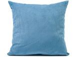 Dekokissen GÖZZE "Capri Cord", blau (petrol, unifarben), B:60cm H:10cm L:60cm, Polyester, Dekokissen_Sitzkissen_Kissenhüllen, Dekokissen