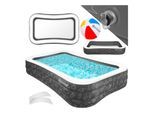 KESSER® Aufblasbarer Pool Familienpool für Kinder und Erwachsene Gartenschwimmbad Familienschwimmbad Sommer Planschbecken Füllmenge Kinderfreundlich Entwässerungslöcher