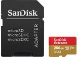SANDISK Speicherkarte "Extreme microSDXC™-UHS-I-Karte", bunt (rot, goldfarben), 256 GB, Speicherkarten