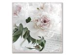 Acrylglasbild QUEENCE "Poesie & Rose", lila (farbe bild(er): lila), B:50cm H:50cm T:0,3cm, Bilder, Acrylglasbild, Fine Art-Print in Galeriequalität