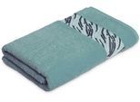 Badetuch MÖVE FOR FROTTANA "Shadow", blau (arctic), B:67cm L:140cm, Walkfrottier, Obermaterial: 100% Baumwolle, Handtücher, Badetuch, mit Borkenbordüre