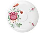 Untertasse SELTMANN WEIDEN "Amina Ostfriesenrose", rot, weiß, grün, H:1,9cm Ø:16cm, Porzellan, Speiseteller, Kombinierbare Untertasse für: Kaffeetasse, Teetasse 0,22 l, Becher