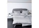 Bettwäsche JANINE "Colors", grau (hellgrau), B/L: 240cm x 220cm, 1 Stk., 2 Stk., Mako-Satin, B/L: 80cm x 80cm & 80cm x 80cm, 3 Stk., Mako-Satin, Obermaterial: 100% Baumwolle, Bettwäsche, Bettwäsche, feinfädige uni Bettwäsche für alle Jahreszeiten, Markenreißverschluss