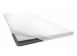Spannbettlaken PRIMERA "Elasthan-Feinjersey Topper", weiß, 1 Stk., Jersey-Elasthan, 140x200 140x210 140x220 150x200 150x210 150x220 160x200 160x210 10cm, Jersey-Elasthan, Obermaterial: 95% Baumwolle, 5% Elasthan, Bettlaken, Spannbettlaken, Aus 95% gekämmter Baumwolle und 5% Elastan