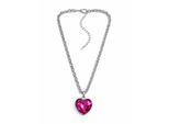 Kette mit Anhänger ALLGÄU REBELL "Rosalind", Damen, Gr. onesize, Metall, pink, Basic, Halsketten, mit Herzanhänger
