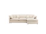 Livetastic , Beige , Kunststoff, Textil , L-Form , 297x85x107 cm , Relaxfunktion , Wohnzimmer, Sofas & Couches, Wohnlandschaften, Ecksofas
