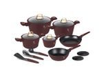 Möbelix , Bordeaux , Metall , Kochen & Essen, Töpfe, Kochtopfsets